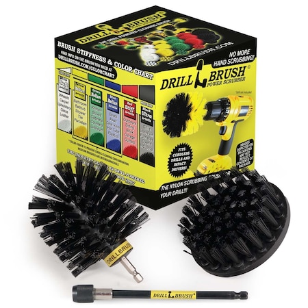 Drill Brush Power Scrubber By Useful Products 5 in W 5 in L Brush, Black K-S-4O-5X-QC-DB